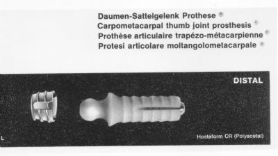 Hand, CMC Joint:  Daumen-Sattelgelenk (Implant 311)